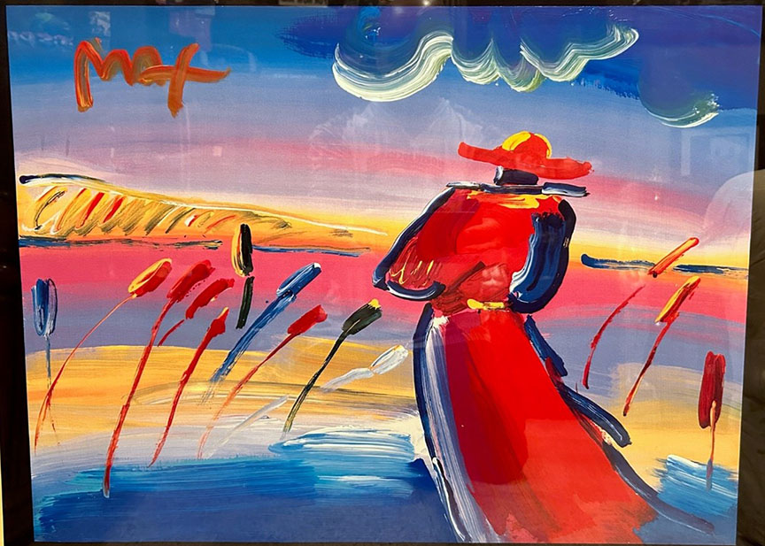 Peter Max - Walking In The Reeds - Original Mixed Media / Acrylic / Color Lithography