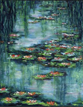 Jane Seymour - Water Lily Pond I - Limited Edition Giclee on Canvas