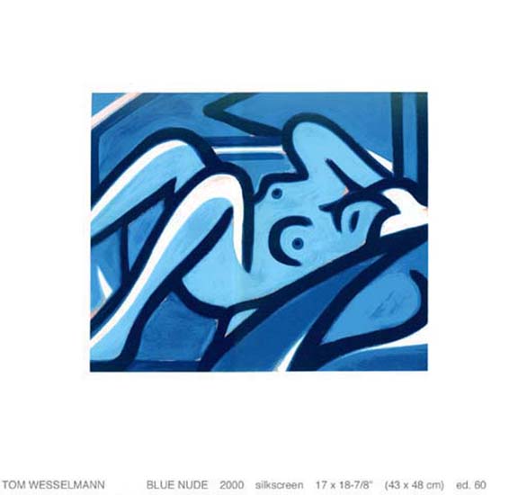 Tom Wesselmann - Blue Nude - Limited Edition Silkscreen