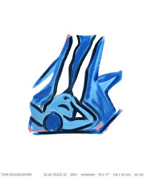 Tom Wesselmann - Blue Nude #2 - Limited Edition Silkscreen