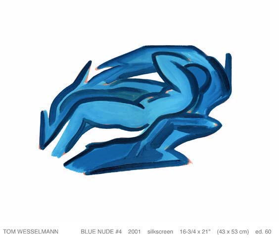 Tom Wesselmann - Blue Nude #4 - Limited Edition Silkscreen