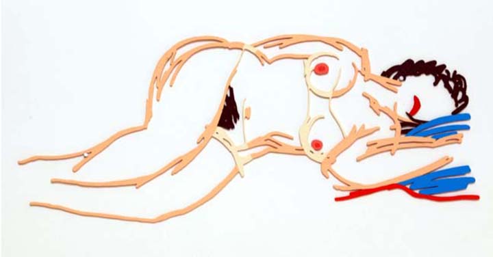 Tom Wesselmann - Hedy Sleeping - Limited Edition Alkyd on Cut-Out Steel
