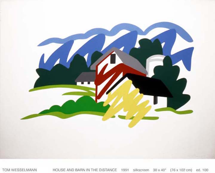 Tom Wesselmann - House And Barn In The Distance - Limited Edition Silkscreen