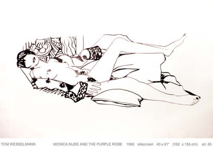 Tom Wesselmann - Monica Nude And The Purple Robe - Limited Edition Silkscreen