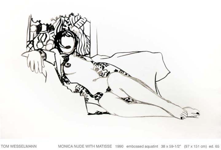 Tom Wesselmann - Monica Nude With Matisse - Limited Edition Aquatint