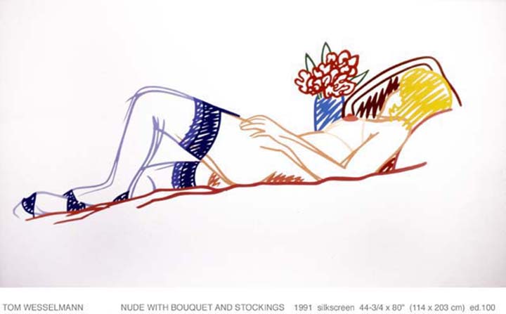 Tom Wesselmann - Nude With Bouquet And Stockings - Limited Edition Silkscreen