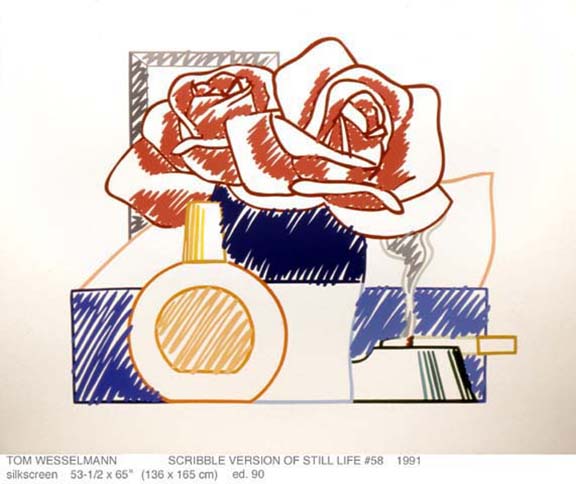 Tom Wesselmann - Scribble Version Of Still Life #58 - Limited Edition Silkscreen