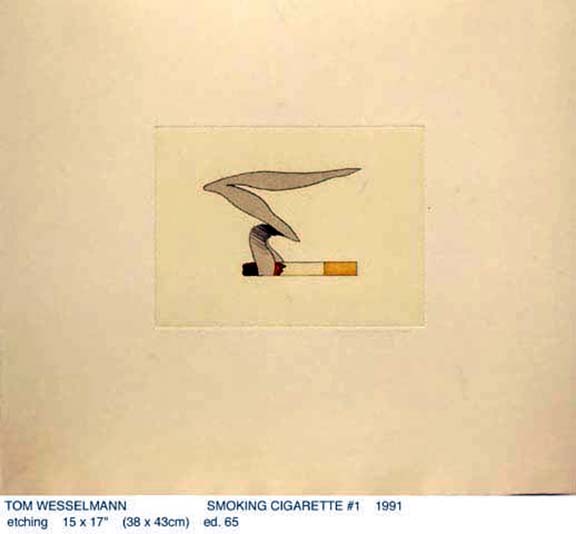 Tom Wesselmann - Smoking Cigarette #1 - Limited Edition Etching 