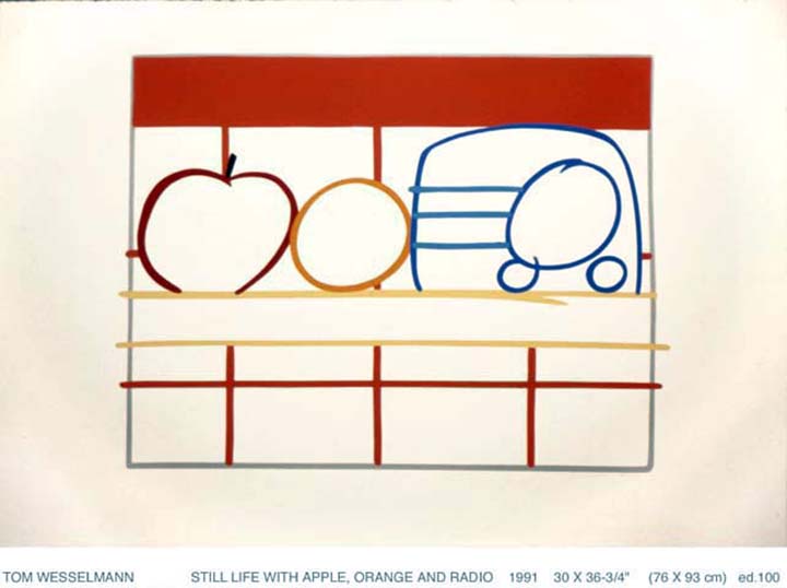 Tom Wesselmann - Still Life With Apple, Orange And Radio - Limited Edition Silkscreen