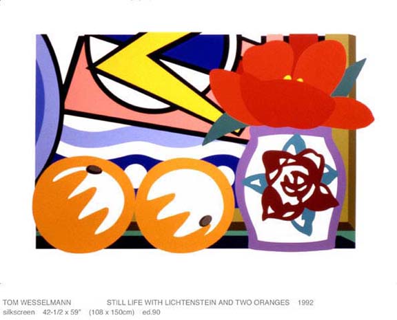 Tom Wesselmann - Still Life With Lichtenstein And Two Oranges - Limited Edition Silkscreen