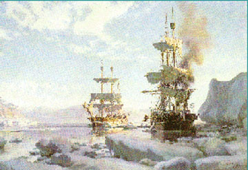 John Stobart - Whaling In The Arctic The Charles W. Morgan In 1884 - Limited Edition Lithograph