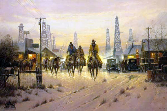 G Harvey - When Cowboys Don't Change - Limited Edition Giclee on Canvas