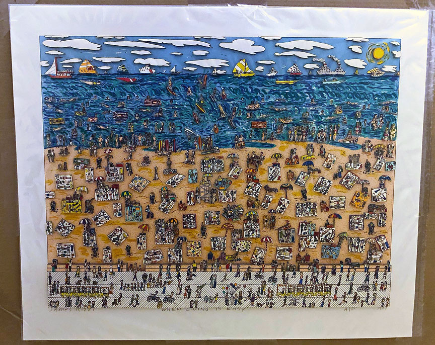 James Rizzi - When The Living Is Easy - 3-D Limited Edition Serigraph