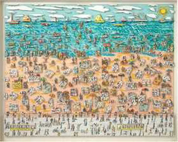 James Rizzi - When The Living Is Easy - 3-D Limited Edition Serigraph