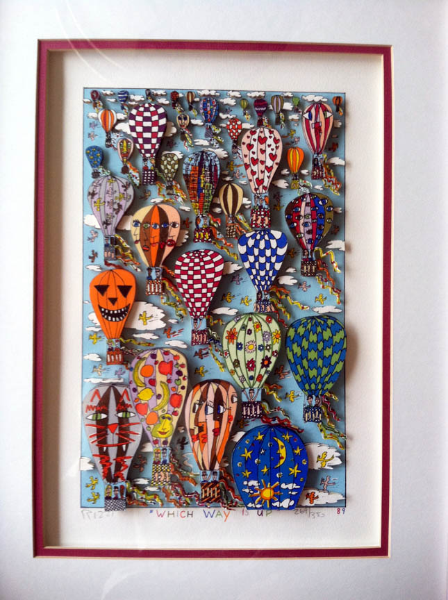 James Rizzi - Which Way is Up? - 3-D Limited Edition Serigraph