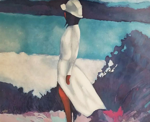 Nicola Simbari - White Dress - Limited Edition Serigraph
