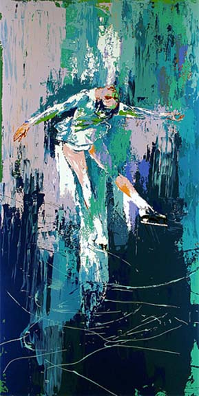 Leroy Neiman - Winter Olympic Skating, Lake Placid, 1980 - Limited Edition Serigraph