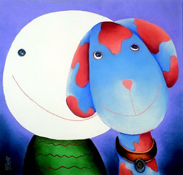 Herndon Fine Art offers authenticated Mackenzie Thorpe fine art, including rare hand-signed limited edition prints, emotional bronze sculptures, and iconic expressive paintings.