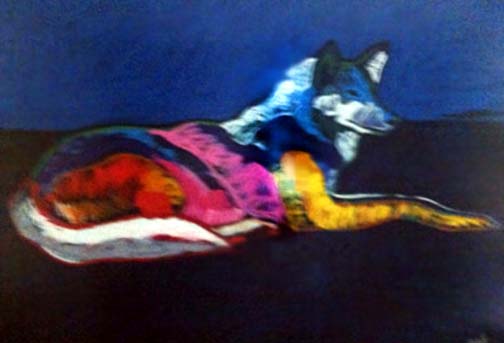 John Nieto - Wolf Lying Down - Limited Edition Giclee