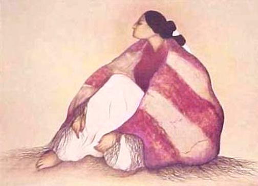 RC Gorman - Woman from Window Rock - Limited Edition Lithograph