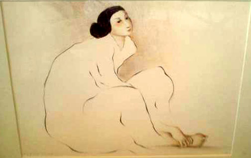 RC Gorman - Woman from Paris, State II - Limited Edition Lithograph