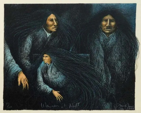 Frank Howell - Women at Night - Limited Edition Lithograph