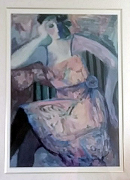 Barbara A. Wood - Blue Sash - Limited Edition Lithograph