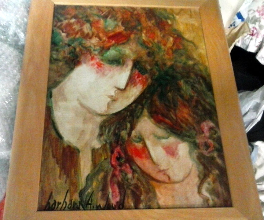 Barbara A. Wood - Mother And Daughter - Original Painting - Oil on Canvas