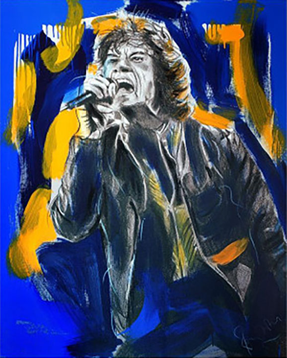 Ronnie Wood - Satisfaction Mick - Original Painting - Acrylic on Canvas
