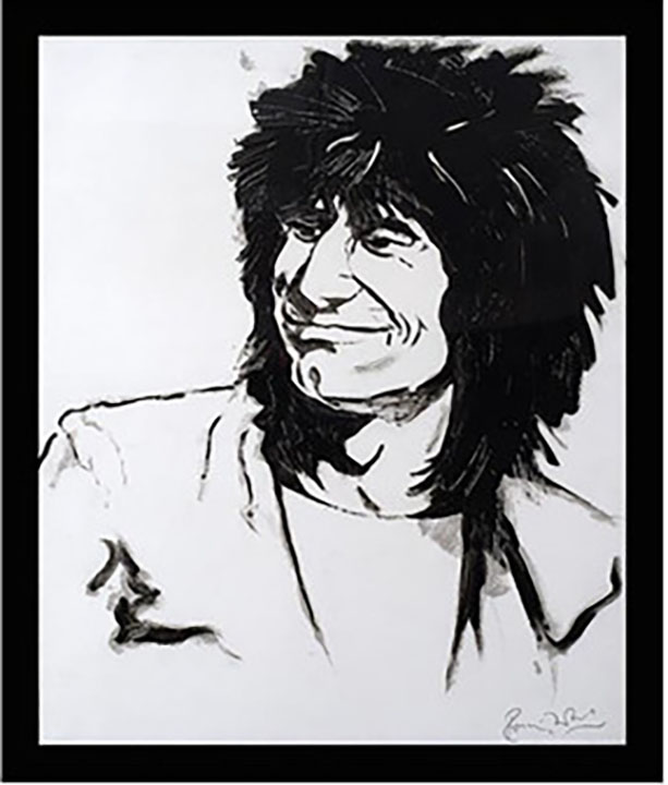 Ronnie Wood - Ronnie - Original Painting - Ink Monotype on Paper