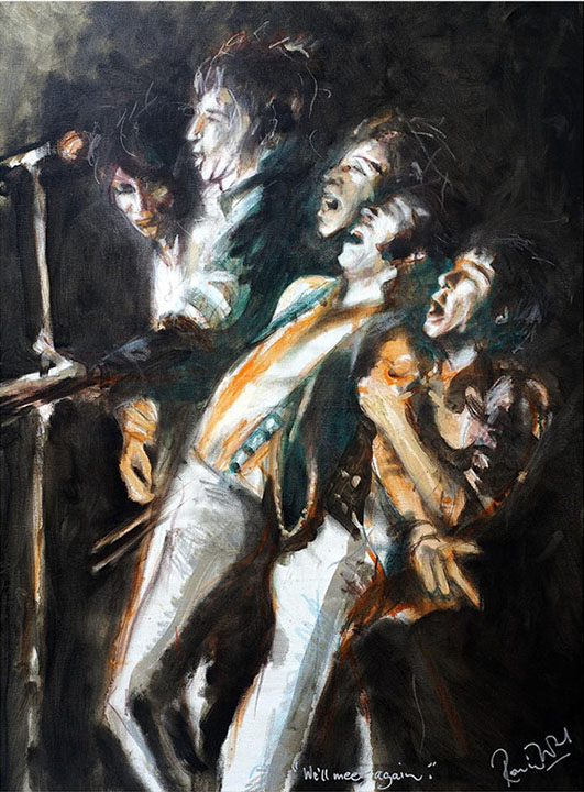 Ronnie Wood - Five Guys Walk Into A Bar - Original Painting - Oil on Canvas