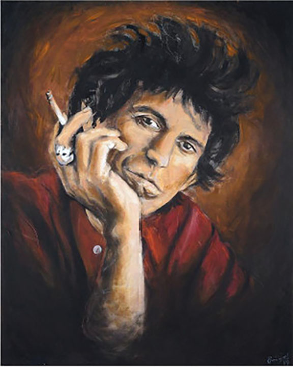 Ronnie Wood - Keith Ii - Original Painting - Oil on Canvas