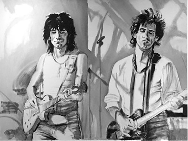 Ronnie Wood - Philadelphia 1981 - Original Painting - Oil on Canvas