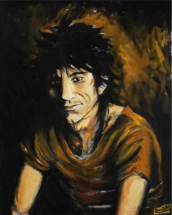 Ronnie Wood - Ronnie Ii - Original Painting - Oil on Canvas