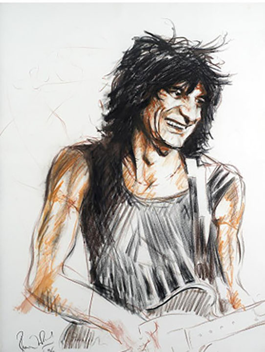 Ronnie Wood - Voodoo Ronnie - Original Painting - Pastel on Paper
