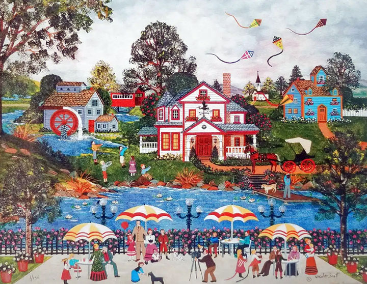 Jane Wooster Scott - Family Portrait - Limited Edition Lithograph