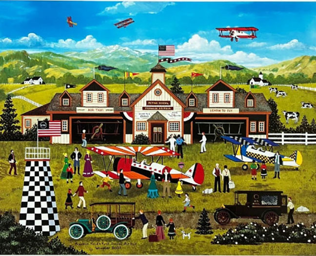 Jane Wooster Scott - Franklin Field's First Annual Air Fair - Limited Edition Lithograph