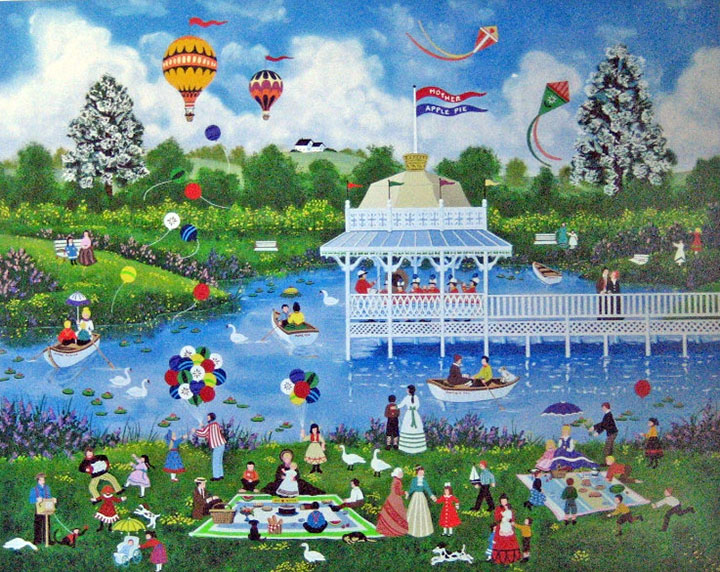 Jane Wooster Scott - Mother's Day Picnic - Limited Edition Lithograph
