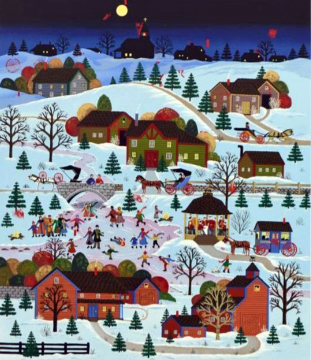 Jane Wooster Scott - Skaters at Soda Spring - Limited Edition Lithograph