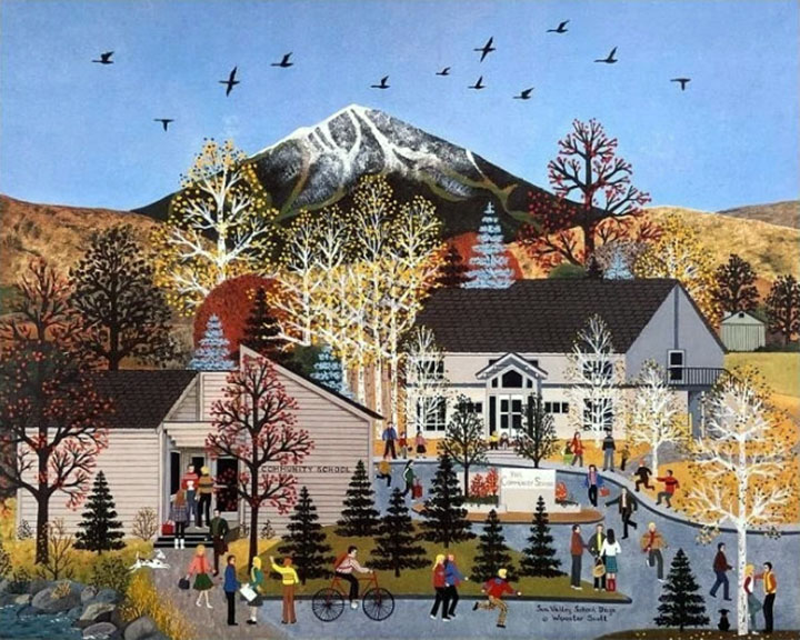 Jane Wooster Scott - Sun Valley School Days - Limited Edition Lithograph