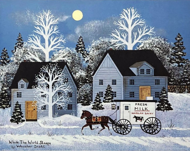 Jane Wooster Scott - While The World Sleeps - Limited Edition Lithograph