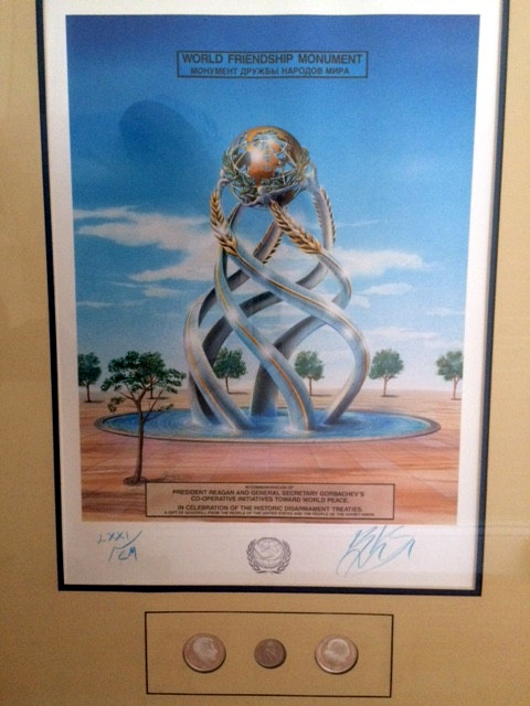 Brett Livingstone Strong - World Friendship Monument - Limited Edition Lithograph