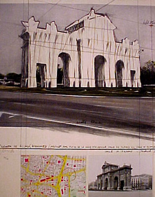 Javacheff Christo - Wrapped Alcala - Limited Edition Mixed Media Lithograph