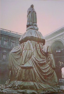 Javacheff Christo - Wrapped Monument to Leonardo - Limited Edition Mixed Media Lithograph