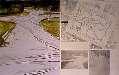 Javacheff Christo - Wrapped Walkways - Limited Edition Mixed Media Lithograph