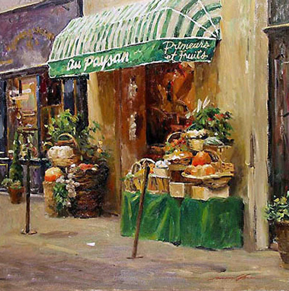 Leonard Wren - Au Paysan - Limited Edition Giclee on Canvas