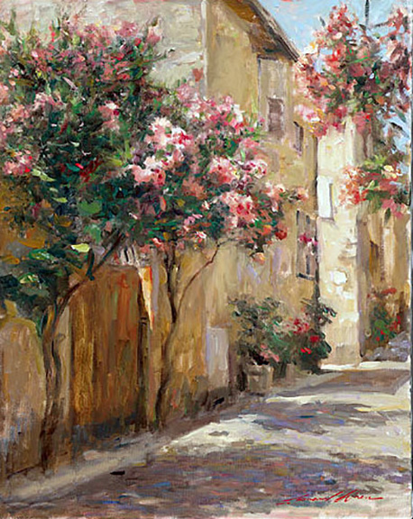 Leonard Wren - Morning Light in Valbonne - Limited Edition Giclee on Canvas