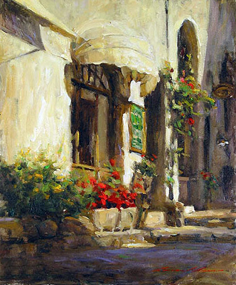 Leonard Wren - Shop in Venice - Limited Edition Giclee on Canvas