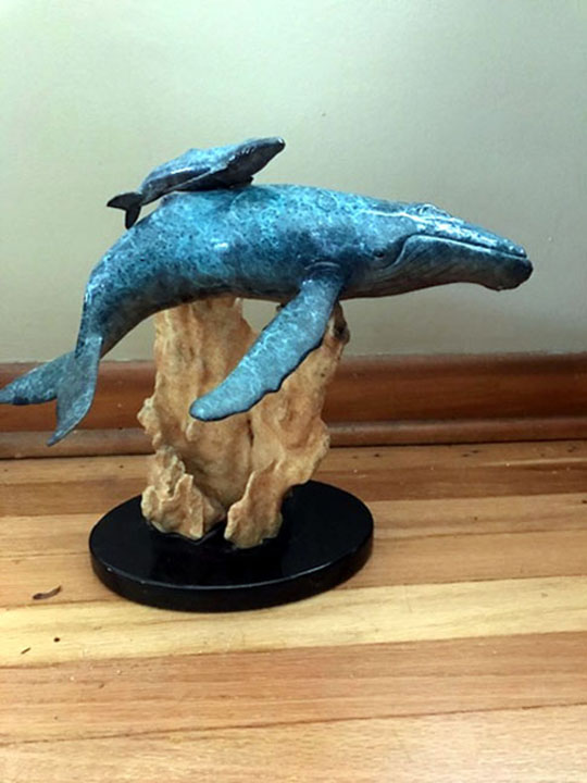 Wyland - Mother And Calf - Limited Edition Bronze Sculpture