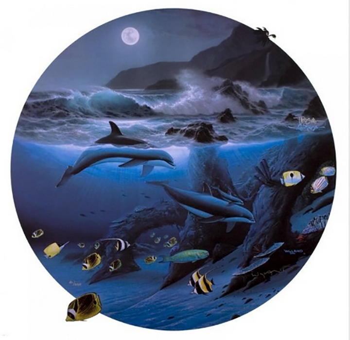 Wyland - Dolphin Moon - Limited Edition Lithograph